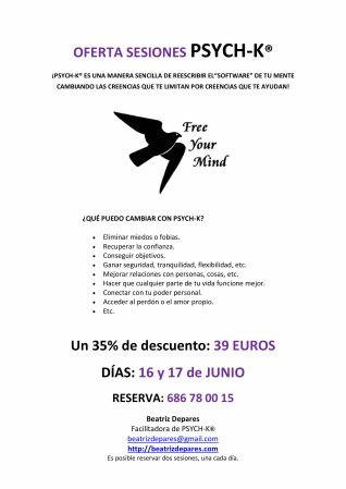Oferta sesiones PSYCH-K1